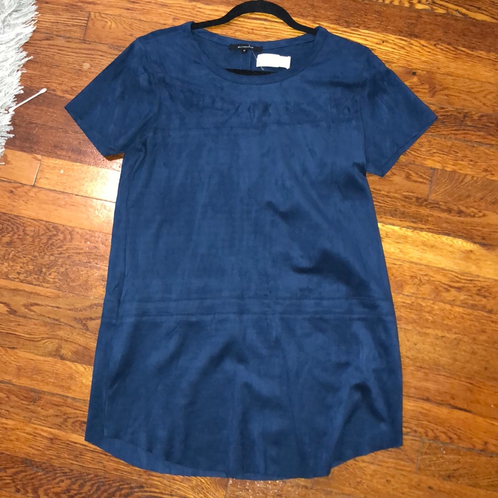 Suede t shirt dress
